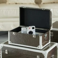 Vintiquewise Faux Leather Storage Trunk Set Of 3 -Lamps and Lighting Store GUEST 74b7b130 717b 43b6 95b6 27348c3e0daa