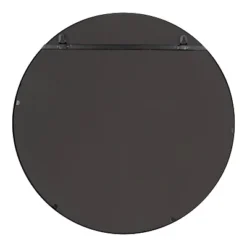 19" Diameter Kei Modern Round Accent Mirror With Shelf Black - Kate & Laurel All Things Decor -Lamps and Lighting Store GUEST 754ff154 1d00 4b37 a6a6 87acf4d2ac02