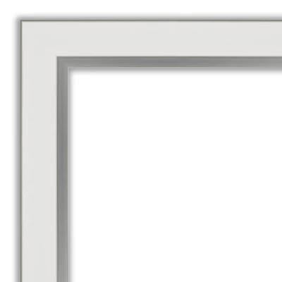 39" X 27" Non-Beveled Eva White Silver Narrow Wall Mirror - Amanti Art 4 39" X 27" Non-Beveled Eva White Silver Narrow Wall Mirror - Amanti Art - Image 2