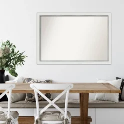 39" X 27" Non-Beveled Eva White Silver Narrow Wall Mirror - Amanti Art 14 39" X 27" Non-Beveled Eva White Silver Narrow Wall Mirror - Amanti Art -Lamps and Lighting Store GUEST 765115fe 848f 4416 a862 4249aa479bf0