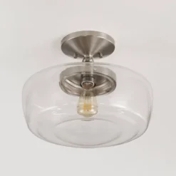 14" Marfa Glass/Iron Farmhouse Modern LED Flush Mount - JONATHAN Y 19 14" Marfa Glass/Iron Farmhouse Modern LED Flush Mount - JONATHAN Y -Lamps and Lighting Store GUEST 7777c8bd 258d 48d2 a435 a4e4dc9a53c6