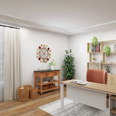 Metal Sunburst Wall Decor With Square Panel Accent Brown - Olivia & May 13 Metal Sunburst Wall Decor With Square Panel Accent Brown - Olivia & May - Image 11