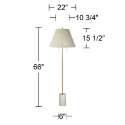 Possini Euro Design Milan Modern 66" Tall Floor Lamp Gold Metal Beige Pleated Empire Fabric Shade For Living Room Bedroom Office -Lamps and Lighting Store GUEST 790a2411 e060 4609 a10b ff802a15a750