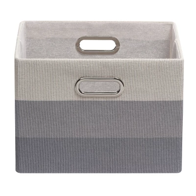 Lambs & Ivy Gray Ombre Foldable/Collapsible Storage Bin/Basket 3 Lambs & Ivy Gray Ombre Foldable/Collapsible Storage Bin/Basket