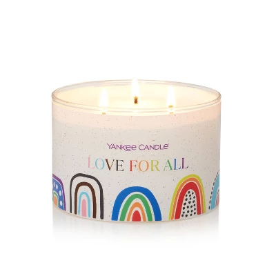 Pride 3-Wick 18oz 'Love Is For All' Candle - Yankee Candle 3 Pride 3-Wick 18oz 'Love Is For All' Candle - Yankee Candle