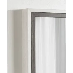 19" X 24" Gibson Decorative Framed Wall Mirror Gray/White - Kate & Laurel All Things Decor -Lamps and Lighting Store GUEST 792a3557 e0d4 4d65 bc56 f2f335b6cf9c