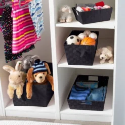 Simplify Large 13" Woven Strap Storage Bin Black 12 Simplify Large 13" Woven Strap Storage Bin Black -Lamps and Lighting Store GUEST 7a59a3f3 0be7 4dc3 98d1 6cdf822a3975