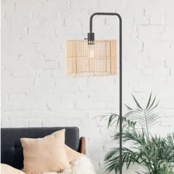 58" Barden Matte Black Floor Lamp With Bamboo Shade - Globe Electric 14 58" Barden Matte Black Floor Lamp With Bamboo Shade - Globe Electric -Lamps and Lighting Store GUEST 7a876730 dc20 46a1 b418 c671e50178c2