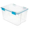 Sterilite 54 Quart Clear Plastic Stackable Storage Container Box Bin With Air Tight Gasket Seal Latching Lid Long Term Organizing Solution -Lamps and Lighting Store GUEST 7a92263c bbdd 4a13 9188 7f493b3f5527