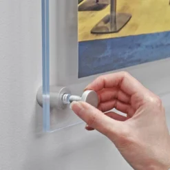 Azar Displays Floating Acrylic Wall Frame With Silver Stand Off Caps: 8.5" X 11" Graphic Size, Overall Frame Size: 12.5" X 15" -Lamps and Lighting Store GUEST 7c73d599 06d8 4872 bfb3 adea54b7469b