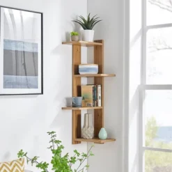 33" X 11.8" Alvar Corner 4 Tier Floating Ledge Column Wall Shelf - Danya B. -Lamps and Lighting Store GUEST 7c7db220 ebb0 41f3 bcbd af83a459a423