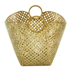16.75"x11.5" Large Gold Metal Basket - Olivia & May -Lamps and Lighting Store GUEST 7db65472 6eb4 4e56 85a0 f5a17d954be1