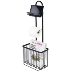 MDesign Metal Free Standing Toilet Paper Stand/Dispenser, Holds Tablet -Lamps and Lighting Store GUEST 7de2872a d06a 47fd 9092 1e68d33b9340