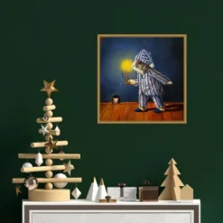 16" X 16" The Night Before Christmas Mouse By Lucia Heffernan Framed Canvas Wall Art - Amanti Art -Lamps and Lighting Store GUEST 7deccd53 2ed7 4de7 bf98 3e18bae6fbbc