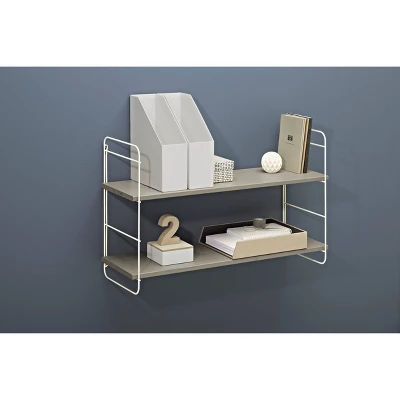 31.5" X 9.7" Scala Pine Shelf Gray/White - Dolle Shelving 3 31.5" X 9.7" Scala Pine Shelf Gray/White - Dolle Shelving