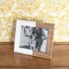 8X10 Inch Beaded Picture Frame White Dipped Wood, MDF & Glass By Foreside Home & Garden