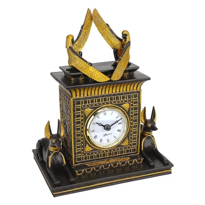 Design Toscano Temple Of Anubis Egyptian Revival Sculptural Clock 3 Design Toscano Temple Of Anubis Egyptian Revival Sculptural Clock