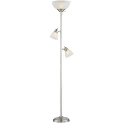 360 Lighting Ellery Modern Torchiere Floor Lamp With Side Lights 72" Tall Brushed Nickel Frosted White Glass Shade For Living Room Reading Bedroom 15 360 Lighting Ellery Modern Torchiere Floor Lamp With Side Lights 72" Tall Brushed Nickel Frosted White Glass Shade For Living Room Reading Bedroom -Lamps and Lighting Store GUEST 7f33b743 32b6 4949 b743 9c97226e3e84