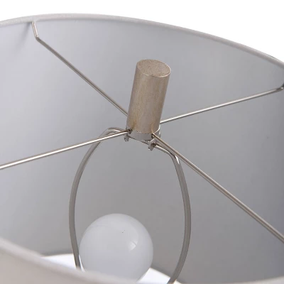 Diamond Textured Glass Table Lamp With Brushed Steel Base Gray - StyleCraft 5 Diamond Textured Glass Table Lamp With Brushed Steel Base Gray - StyleCraft - Image 3