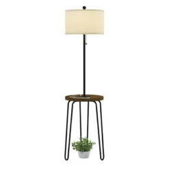 Hastings Home Floor Lamp With Table, Shelves, USB Port And Hairpin Legs -Lamps and Lighting Store GUEST 81ea496a db8c 49dc 80ec 4e6b8fc71247