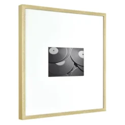 12.9" X 12.9" Matted To 4" X 6" Thin Metal Gallery Frame Brass - Project 62™