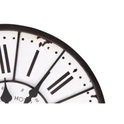 24" Round Metal & Wood Wall Clock White - Storied Home -Lamps and Lighting Store GUEST 840dba1f 620f 4d83 9d1a 4d5953a3f4b8