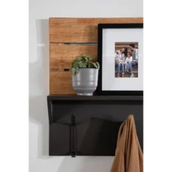 42" X 22" Samuels Decorative Wall Shelf With Hooks Rustic Brown/Black - Kate & Laurel All Things Decor 16 42" X 22" Samuels Decorative Wall Shelf With Hooks Rustic Brown/Black - Kate & Laurel All Things Decor -Lamps and Lighting Store GUEST 85b9802f 80e6 4364 8a1d b7eb5f5b33d2