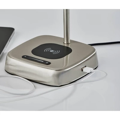 Radley Charge Table Lamp With Smart Switch Silver (Includes LED Light Bulb) - Adesso 5 Radley Charge Table Lamp With Smart Switch Silver (Includes LED Light Bulb) - Adesso - Image 3