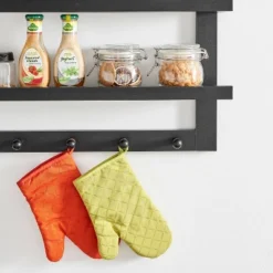 29" X 16" 2 Tier Ledge Wall Shelf Organizer With Five Hanging Hooks Black - Danya B. -Lamps and Lighting Store GUEST 863d2f0c 1eee 4cfa af66 f59cef96deb1