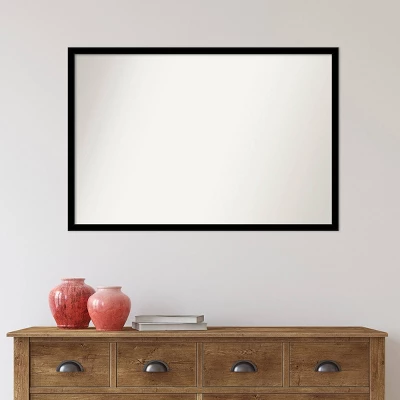 38" X 26" Non-Beveled Jet Black Wall Mirror - Amanti Art 9 38" X 26" Non-Beveled Jet Black Wall Mirror - Amanti Art - Image 7