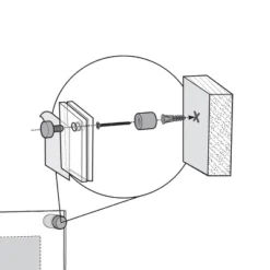 Azar Displays Floating Acrylic Wall Frame With Silver Stand Off Caps: 8.5" X 11" Graphic Size, Overall Frame Size: 12.5" X 15" -Lamps and Lighting Store GUEST 886b7015 7362 4d1b bda2 9e7a576c11bc