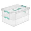 Sterilite Convenient Small Home 2-Tiered Layer Stack Carry Storage Box With Colored Accent Secure Latching Lid, Clear (4 Pack) 2 Sterilite Convenient Small Home 2-Tiered Layer Stack Carry Storage Box With Colored Accent Secure Latching Lid, Clear (4 Pack) -Lamps and Lighting Store GUEST 8888206f 1b62 4370 8312 f18a0aaf1e47