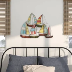 Coastal Metal Transportation Wall Decor Multi Colored - Olivia & May -Lamps and Lighting Store GUEST 89747fe9 4ccd 470c a2df 7588d80b017f