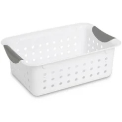 Sterilite White Small Ultra Basket Durable Plastic Storage Totes Bins For With Titanium Inserts For Home Organization -Lamps and Lighting Store GUEST 8985c7cd b78f 44a8 ba69 2c80a419d538