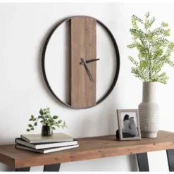 24" X 24" Ladd Round Numberless Wall Clock Natural/Black - Kate & Laurel All Things Decor 11 24" X 24" Ladd Round Numberless Wall Clock Natural/Black - Kate & Laurel All Things Decor -Lamps and Lighting Store GUEST 8a3588bf 89af 42da 8651 838b1924d923