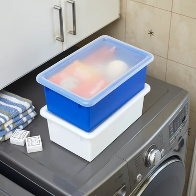 ECR4Kids Cubby Storage Bin With Non-Snap Lid, Plastic Conatiner, 10-Pack 9 ECR4Kids Cubby Storage Bin With Non-Snap Lid, Plastic Conatiner, 10-Pack - Image 7