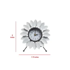 Distressed White Metal Flower Battery Operated Table Clock - Foreside Home & Garden -Lamps and Lighting Store GUEST 8bd400e3 5e6e 493d b132 878b0fff49b9