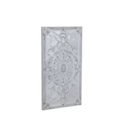 Metal Scroll Wall Decor With Embossed Details White - Olivia & May -Lamps and Lighting Store GUEST 8c7b61c7 0e3b 4064 ad2c 109c77505fd1
