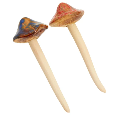 4-Pack Of Outdoor Miniature Ceramic Mushrooms For Garden Planter Decorations, Fairy Figurines For Pots, Outside, Yard, Plant Decor, 5 Inches In Height 8 4-Pack Of Outdoor Miniature Ceramic Mushrooms For Garden Planter Decorations, Fairy Figurines For Pots, Outside, Yard, Plant Decor, 5 Inches In Height - Image 6