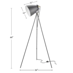 57" Industrial Adjustable Tripod Spotlight Floor Lamp - Nourison -Lamps and Lighting Store GUEST 8e507516 1155 47d7 9e21 7a12ca8d68ca