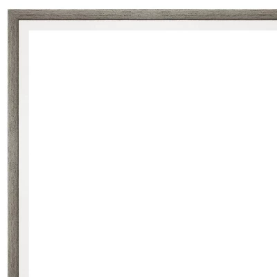 37" X 25" Non-Beveled Lucie Silver White Wood Wall Mirror - Amanti Art 4 37" X 25" Non-Beveled Lucie Silver White Wood Wall Mirror - Amanti Art - Image 2