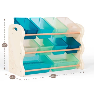 Totes Tidy Storage Bin Organizer Soft Sky - B. Spaces 7 Totes Tidy Storage Bin Organizer Soft Sky - B. Spaces - Image 5