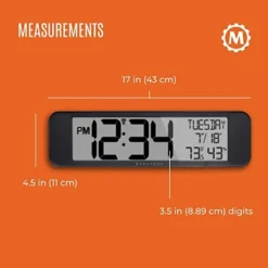 Marathon UltraWide Atomic 14-Inch Panoramic Display Wall Clock With Indoor Temperature & Humidity 10 Marathon UltraWide Atomic 14-Inch Panoramic Display Wall Clock With Indoor Temperature & Humidity -Lamps and Lighting Store GUEST 9056ef0c b9c7 441b a5d6 9581369de5c8