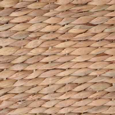 Hastings Home 12-Inch Square Handmade Wicker Storage Bin Foldable Basket Made Of Water Hyacinth | Set Of 2 9 Hastings Home 12-Inch Square Handmade Wicker Storage Bin Foldable Basket Made Of Water Hyacinth | Set Of 2 - Image 7