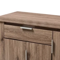 Laverne Modern And Contemporary Oak Finished Shoe Cabinet Brown - Baxton Studio -Lamps and Lighting Store GUEST 909e8226 b7ee 47c2 b585 bd54ceb2500e