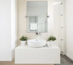 Hamilton Hills 20x30 Inch Frameless Pivot Mirrors For Bathrooms, Chrome