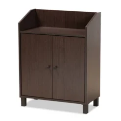 Rossin Wood 2 Door Entryway Shoe Cabinet - Baxton Studio -Lamps and Lighting Store GUEST 91d42afe c3b3 4375 b20d a8b5efb604cc
