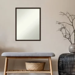 19" X 25" Non-Beveled Carlisle Espresso Narrow Wood Wall Mirror - Amanti Art -Lamps and Lighting Store GUEST 9253ceca cd2b 488b 9ce4 cf26d3d696aa