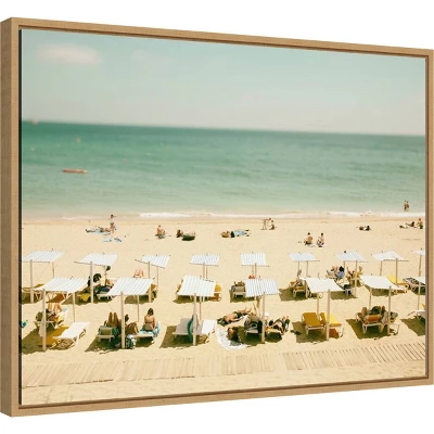 24" X 18" Seaside 3 By Carina Okula Framed Canvas Wall Art - Amanti Art 3 24" X 18" Seaside 3 By Carina Okula Framed Canvas Wall Art - Amanti Art