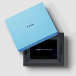 9.7" Mason Luxe Pebble Digital Photo Frame Black - Aura Home -Lamps and Lighting Store GUEST 94e2f934 4866 4b2f 9574 831a1762b7ed